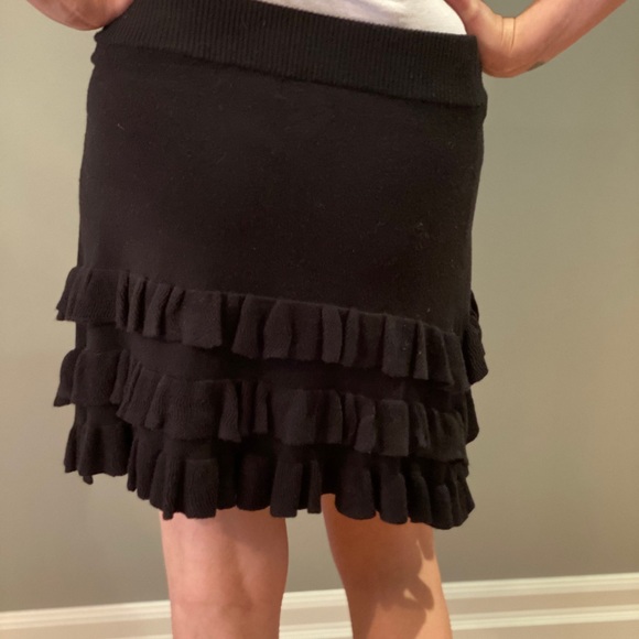 Emilio Pepe Knit Ruffled Mini Skirt - Picture 3 of 7